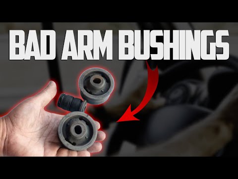 Part of a video titled 5 Symptoms of Bad Control Arm Bushings & Replacement Cost