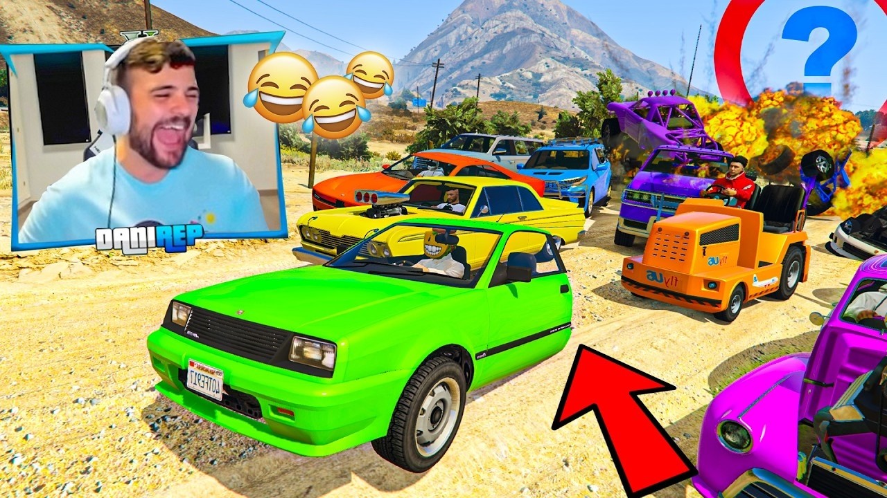 EL ÚLTIMO EXPLOTA CON COCHES ALEATORIOS! SE ME ROMPE EL COCHE!! - GTA 5 ONLINE