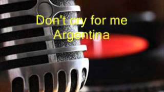 DON&#39;T CRY FOR ME ARGENTINA - Glee