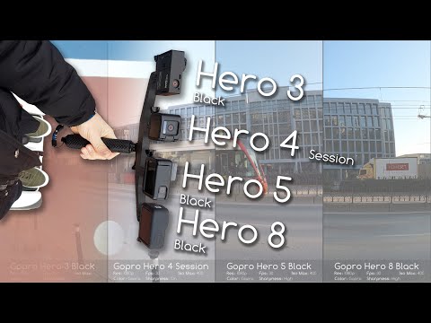 GoPro Hero 3 Black, 4 Session, 5 Black and 8 Black - Video Quality Comparison !! (Short Version)
