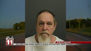 News   Exclusive Dash cam shows Becker County deputies shooting armed suspect