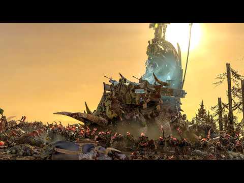 CHAOS DWARFS vs LIZARDMEN - TotalWar Warhammer 3 cinematic battle