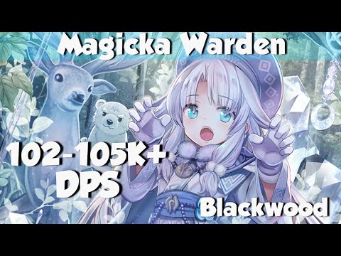 Magicka Warden | 102-105k+ DPS PVE Build & Rotation | ESO - Blackwood