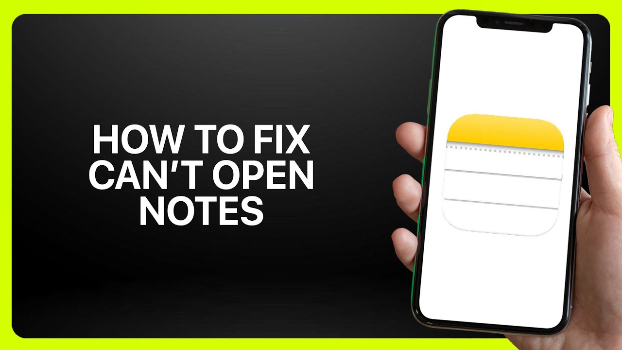 How To Fix “Can’t Open Notes” In iPhone Notes App ! Tutorial