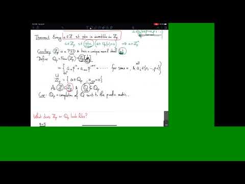 CTNT 2020 - p-Adic Functions on Z_p (by Liang Xiao) - Lecture 2