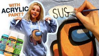 Painting on Clothing with ACRYLIC PAINT! (No Fabric Medium Needed!)