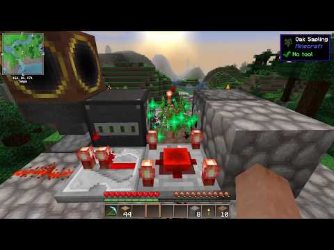 Minecoprocessors + Actually Additions: Cheap, Fully Automatic Tree Farm (using Assembly code!)