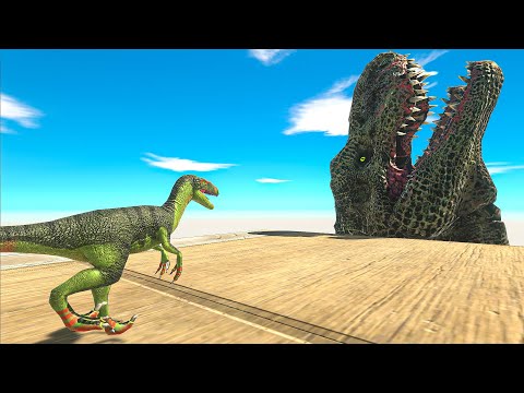 Jumping Over Dinosaur Head - Animal Revolt Battle Simulator