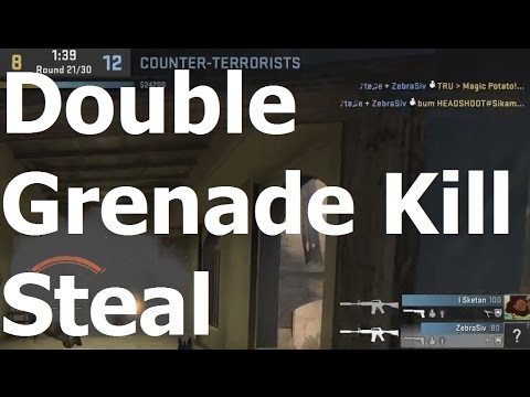 ¤ Hetlevrad ¤ Epic Double Grenade Kill Steal Mirage Competitive