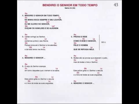 Bendirei O Senhor Em Todo Tempo video