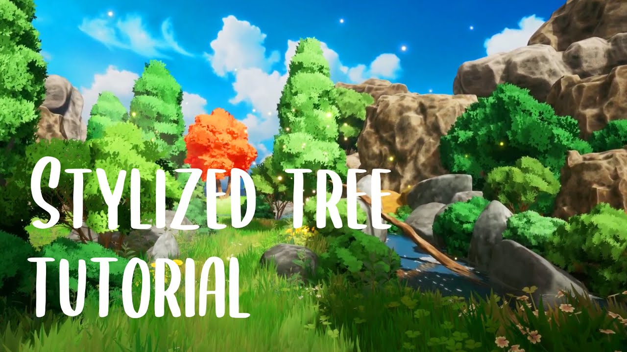 How to make Stylized Trees SUPER EASY - File project DOWNLOAD