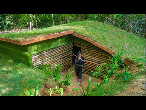 Woman Builds A Whole Underground House From Scratch Using Only Simple Tools