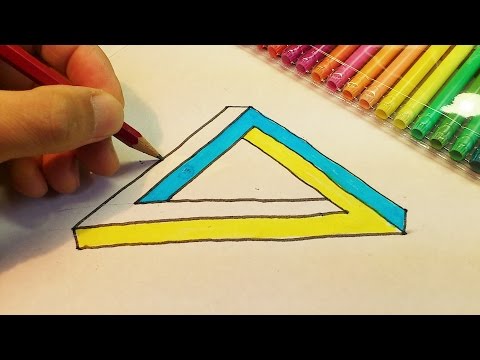 How To Draw The Impossible Penrose Triangle - Optical Illusion