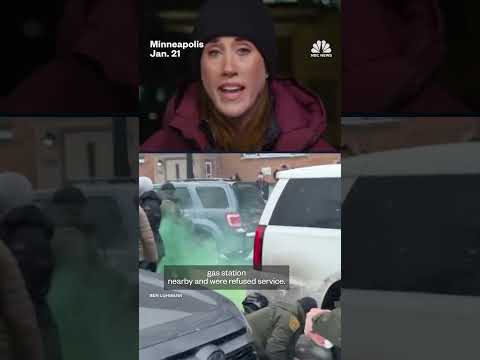 Border Patrol chief Greg Bovino throws gas canisters at Minneapolis protestors