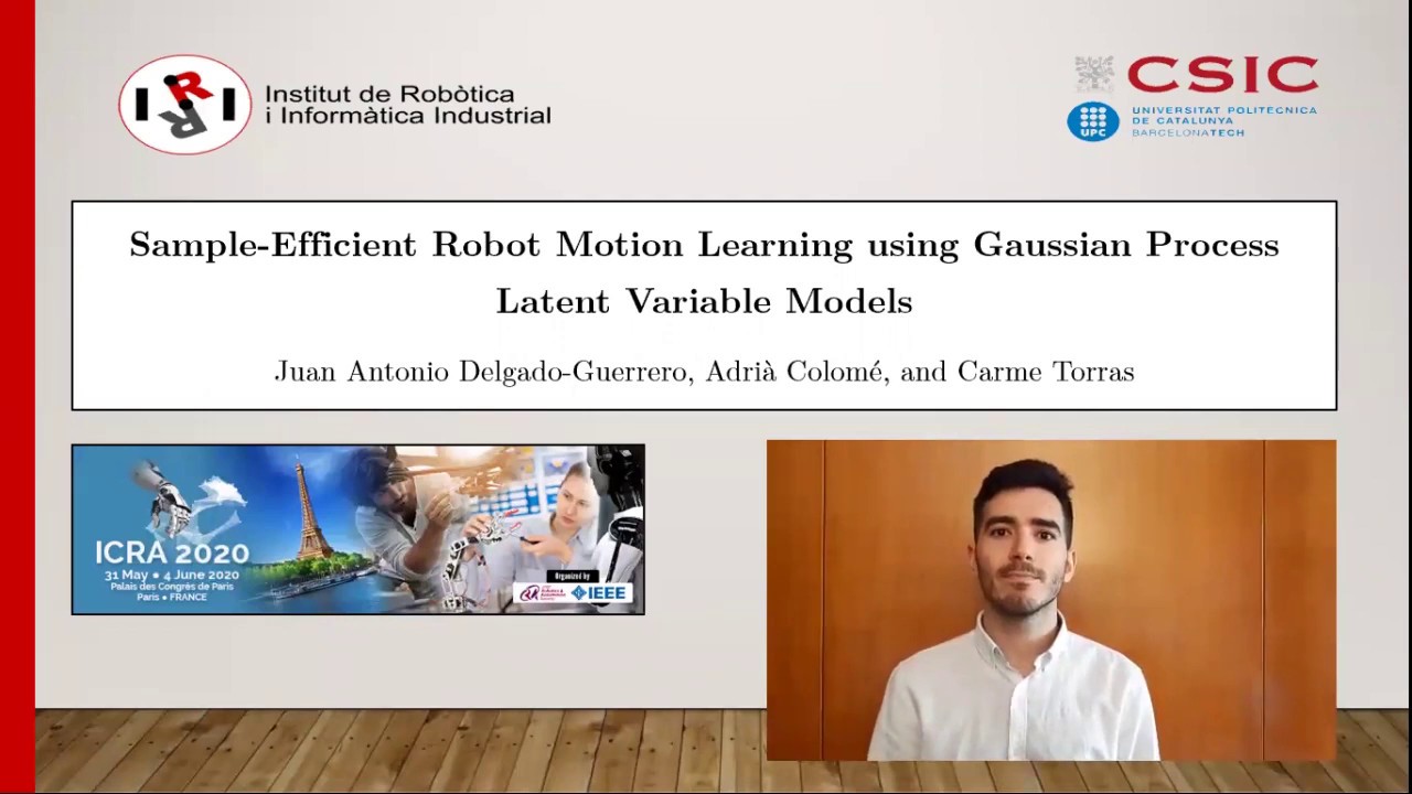 ICRA 2020 -  Sample-Efficient Robot Motion Learning Using Gaussian Process Latent Variable Models