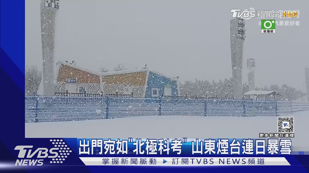 出門宛如「北極科考」 大陸山東煙台連日暴雪