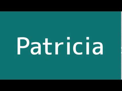 How to say Patricia in Spanish