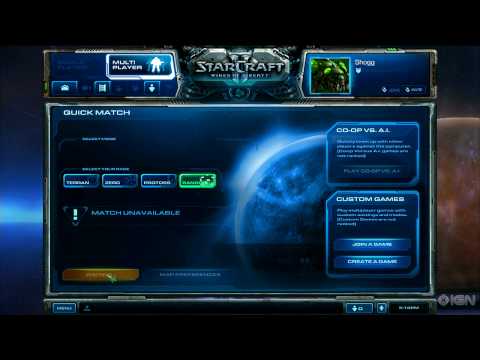 StarCraft II Beta - Battle.net Interface