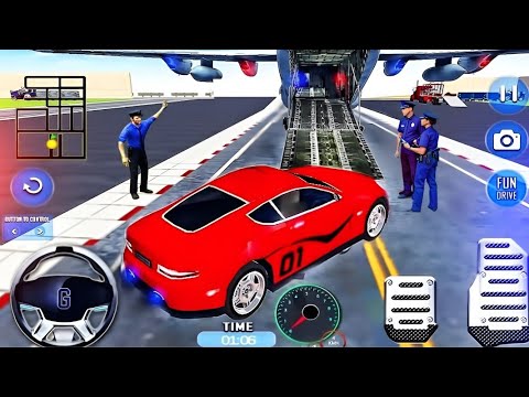 Airplane pilot Car Transport Simulator || Cargo Multi Trailer Transport || Android gameplay