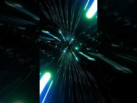 Abstract Background Video 4k VJ LOOP NEON Lights Blue Green Data Sci-Fi Tunnel Hypnotic Visual ASMR