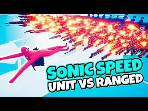 SONIC SPEED UNIT VS RANGED UNITS | TABS MODDED GAMEPLAY
