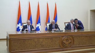 The meeting of participants of the annual conference of the Annual Conference of MFA Apparatus and Heads of Diplomatic Service Аbroad with Bako Sahakyan, the president of Artsakh