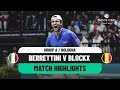 Matteo Berrettini V Alexander Blockx Highlights Italy V Belgium Davis Cup 2024 Finals Group Stage