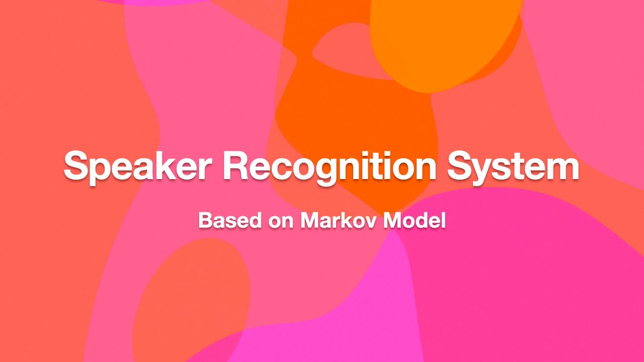 Speaker Recognition System - Python Program