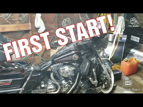 FIRST START! Harley Davidson ultra classic twin cam 88 wiseco 10.5:1 big bore 95 kit