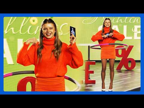 Diana testet ein Hulahoop Reifen im Frühlings-Sale vom 23. Februar 2026 bei @PEARL-TV