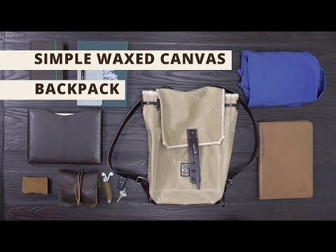Simple canvas backpack by saddleback leather