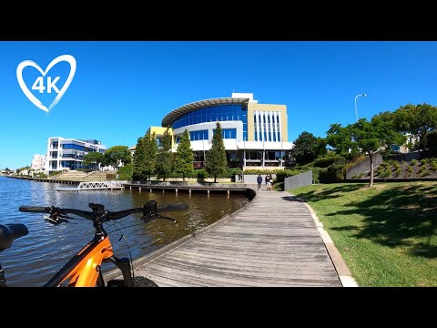 Virtual Bike Ride - Lake Orr, Varsity Lakes, Gold Coast, Australia - 4K Treadmill Background - eMTB