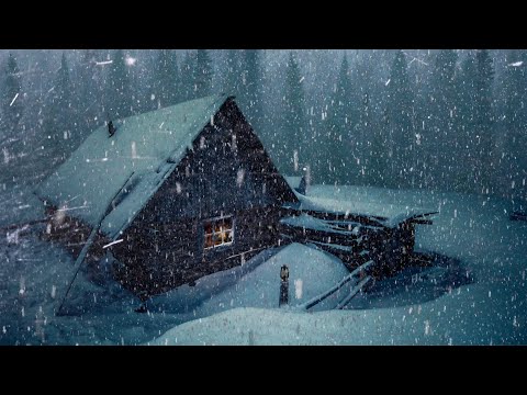 Schneesturm Ambiente zum Einschlafen: Die Hütte im Wald (5 Stunden)