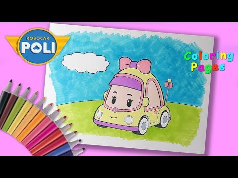 Robocar Poli Coloring Pages for kids. Coloring Mini. Robocar Poli and his friends. Video