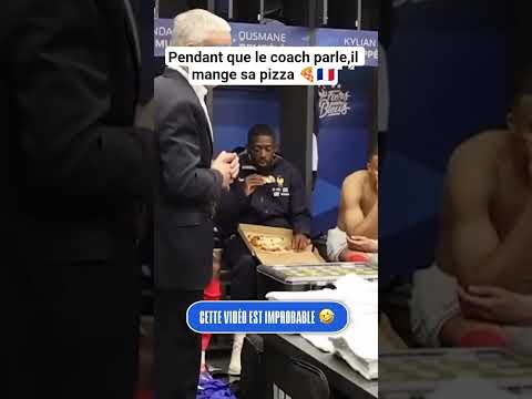 Ousmane DEMBELÉ et sa pizza 😂 #ousmanedembélé #france #didierdeschamps #paris #humour #lesbleus