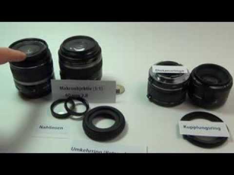Makroequipment Überblick Nahlinsen, Umkehrring, Zwischenringe, Makroobjektiv Makroausrüstung