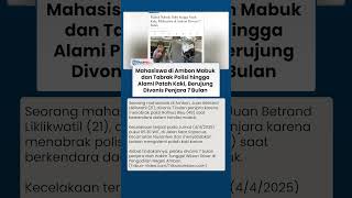 Berkendara Kondisi Mabuk hingga Tabrak Polisi sampai Patah Kaki, Mahasiswa di Ambon Kena Bui 7 Bulan