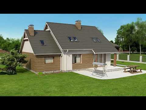 Z108 h+  - Gotowy projekt domu z poddaszem użytkowym we współczesnym stylu do 170 m2