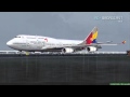 [FS9] Asiana Boeing 747-400 Landing at RJOO ...