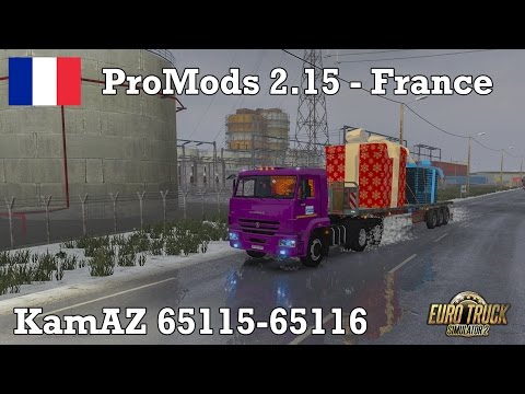 Euro Truck Sim 2 - #359 - KamAZ 65115-65116 1.26 [Complete Winter Mod & ProMODS 2.15 - France]