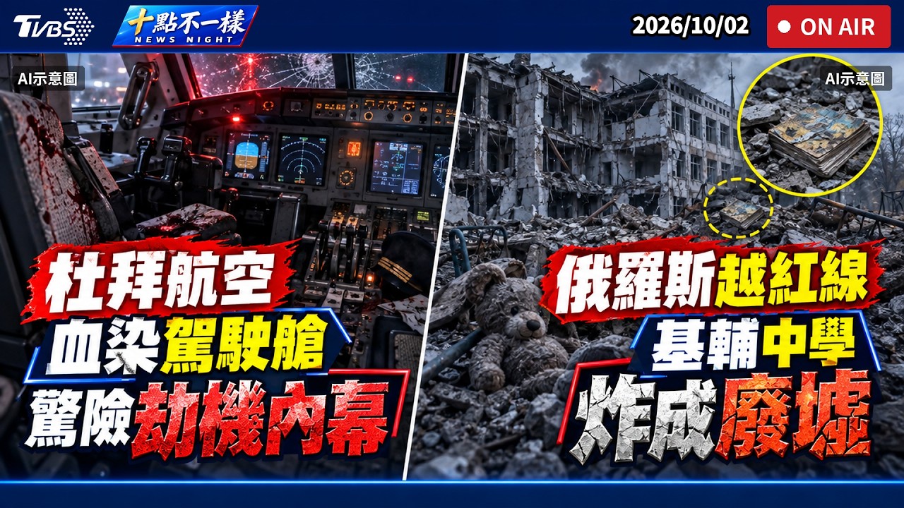 【1002 十點不一樣LIVE】杜拜航空血染駕駛艙!驚險劫機反殺內幕 俄羅斯越紅線 基輔中學炸成廢墟