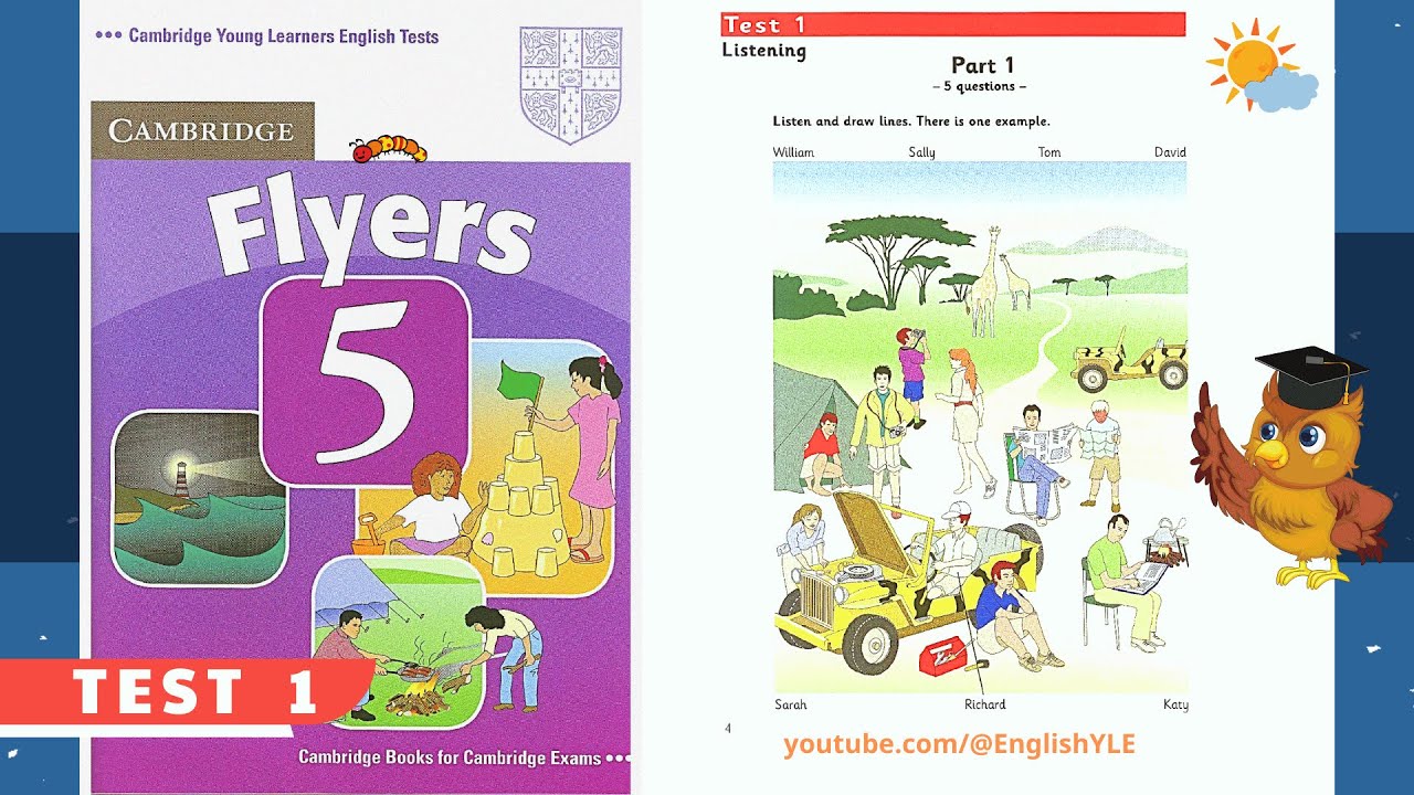 [ Flyers 5 - Test 1 ] Authentic Examination Papers | Listening Test 1 (Answer Key in description)