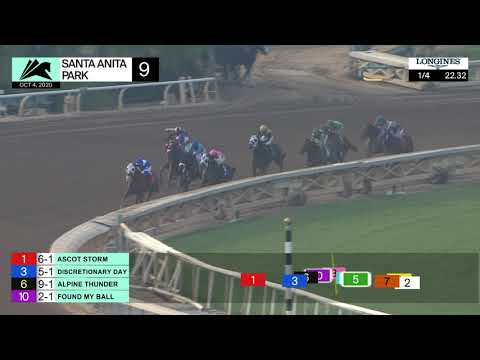 Ascot Storm wins Race 9 on Sunday, October 4, 2020 at Santa Anita Park.