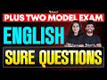 Plus Two English Model Exam Sure Questions Eduport Plus Two