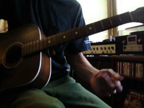 Ry Cooder/Blind WIllie Johnson/Tampa Red style guitar lesson- Vintage Kay acoustic guitar-