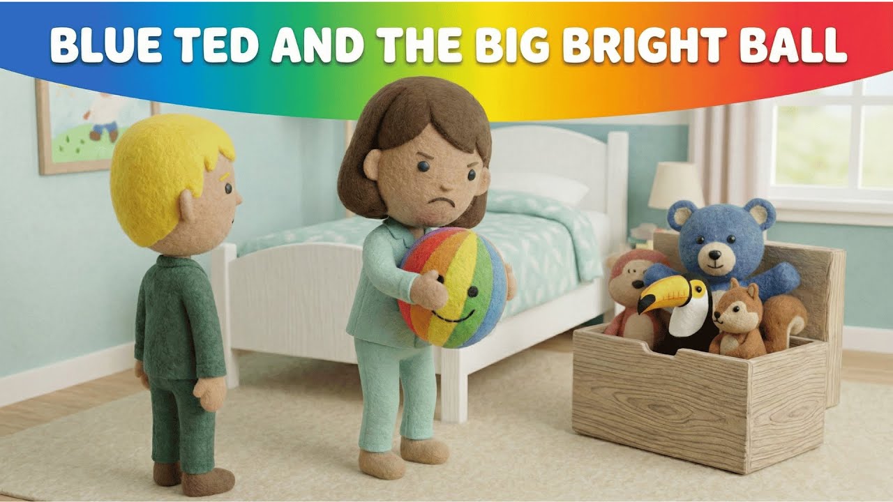 A Picture Book About Sharing for Toddlers & Preschoolers | Blue Ted & The Big Bright Ball