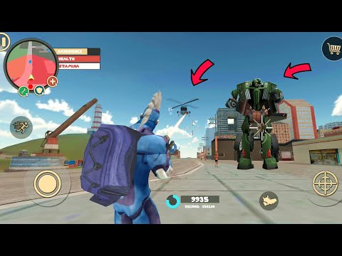 Rope Hero: Vice Town (Rope Hero Fight on Bridge) Rope Hero Destroy Helicopter - Android Gameplay HD