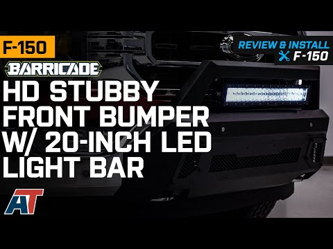 2021-2023 F-150 Barricade HD Stubby Front Bumper with 20-Inch LED Light Bar Review & Install