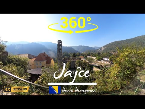🇧🇦 Jajce 360° Virtual Tour | Explore Bosnia's Medieval Fortress & Stunning Waterfalls in 4K VR