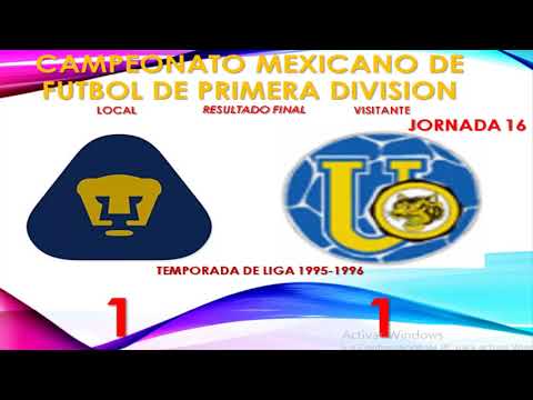 RESUMEN JORNADA 16 TEMPORADA 1995 1996